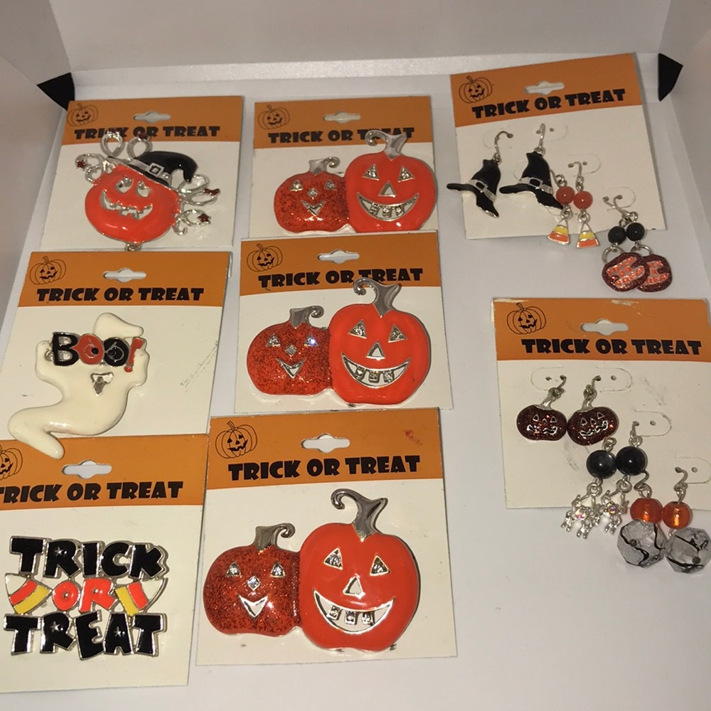 Halloween pin and earring bundle of fun